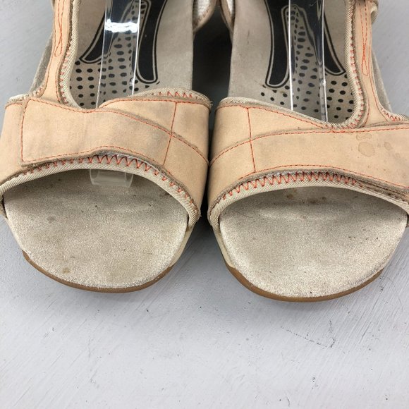 Propet Women's Size 8.5M Helen Tan Leather Hook & Loop Open Toe Sandals W0605 - Picture 4 of 14